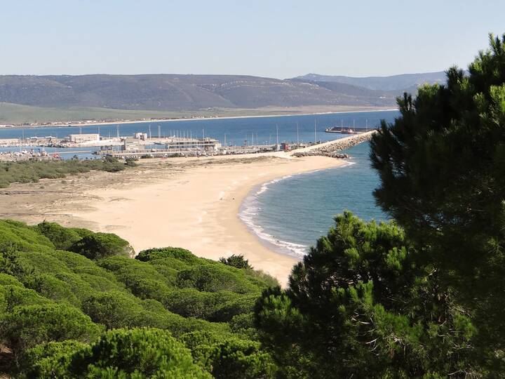 Playa Hierbabuena Strand Barbate Andalusien 360